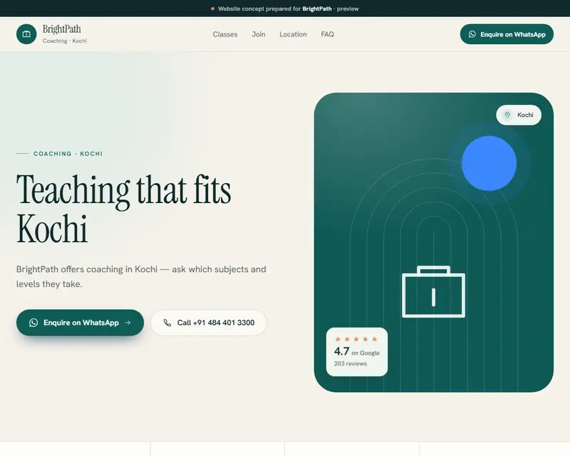 BrightPath sample site, classic design